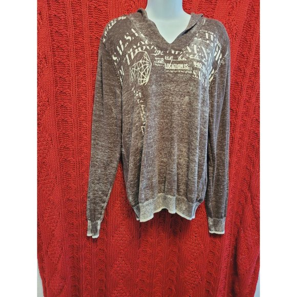 Salsa Jeans Brown Oversize Sweater With Hood - Picture 4 of 7